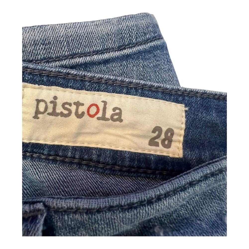 Pistola Distressed Zipper Ankle Skinny Jeans Size 28 - Picture 9 of 10